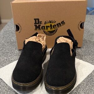 Dr. Martens Slingback Mule. Carlson Black SUEDE. Size 7
